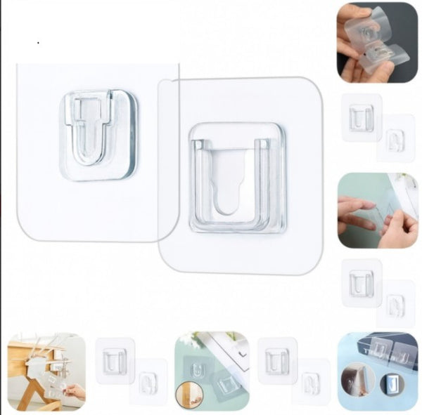 3'lü Paket – Geçmeli Klips Eşya Sabitleme Askısı 10'lu Set