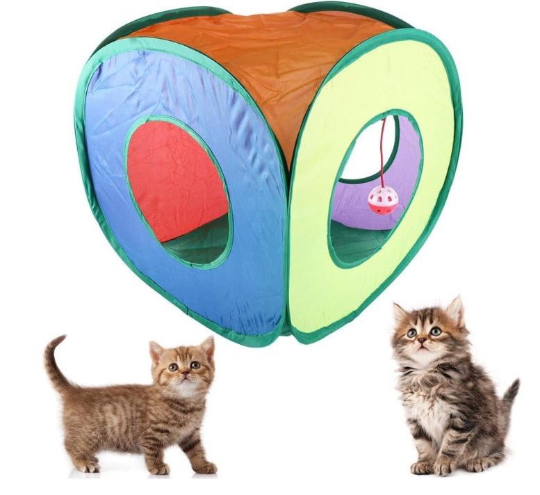 2'lü Paket – Oyuncak Toplu Kedi Oyun Tüneli