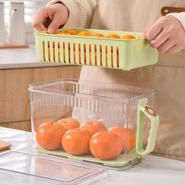 Buzdolabı saklama kabı süzgeçli organizer