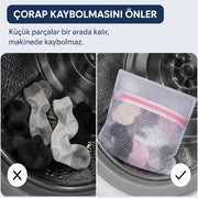 Çamaşır Yıkama Filesi - 40x50 cm - Fermuarlı - Tekrar Kullanılabilir – görsel 5