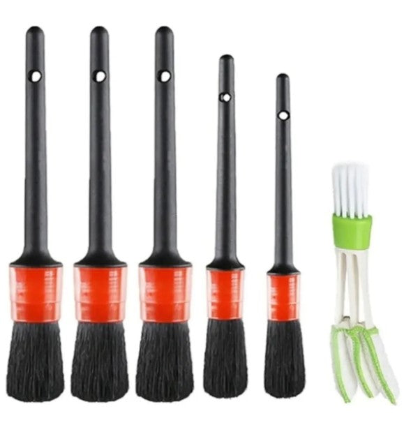 3'lü Paket – Araba Temizlik Detay Fırçası 5+1 Set