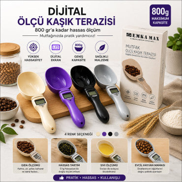 800 gram kapasiteli dijital ölçü kaşığı