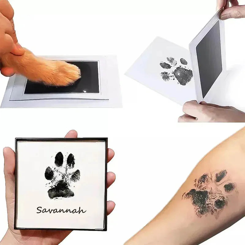 2'lü Paket – Kedi Köpek Pati İzi Fotoğraf Çerçevesi Seti