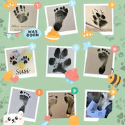 Kedi Köpek Pati İzi Fotoğraf Çerçevesi Seti – görsel 4