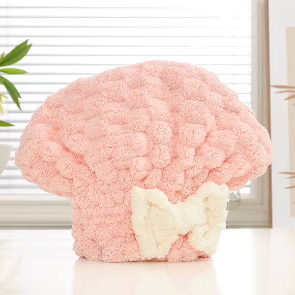 3'lü Paket – Mikrofiber Örgü Saç Kurutma Bone Havlu