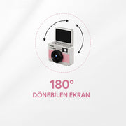 Mini Dijital Retro Kamera - Dönebilen Ekran - Flaşlı – görsel 2