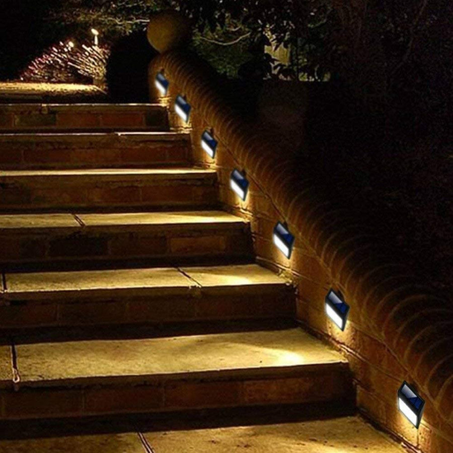 3'lü Paket – Sarı Gün Işıklı Solar Lamba - 20 LED - Dış Mekan Duvar Tipi