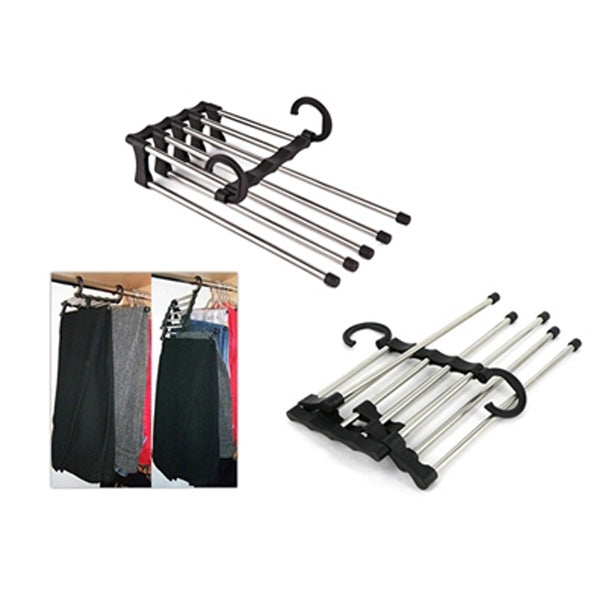 3'lü Paket – Hareketli Pantolon Askılığı 5 in 1