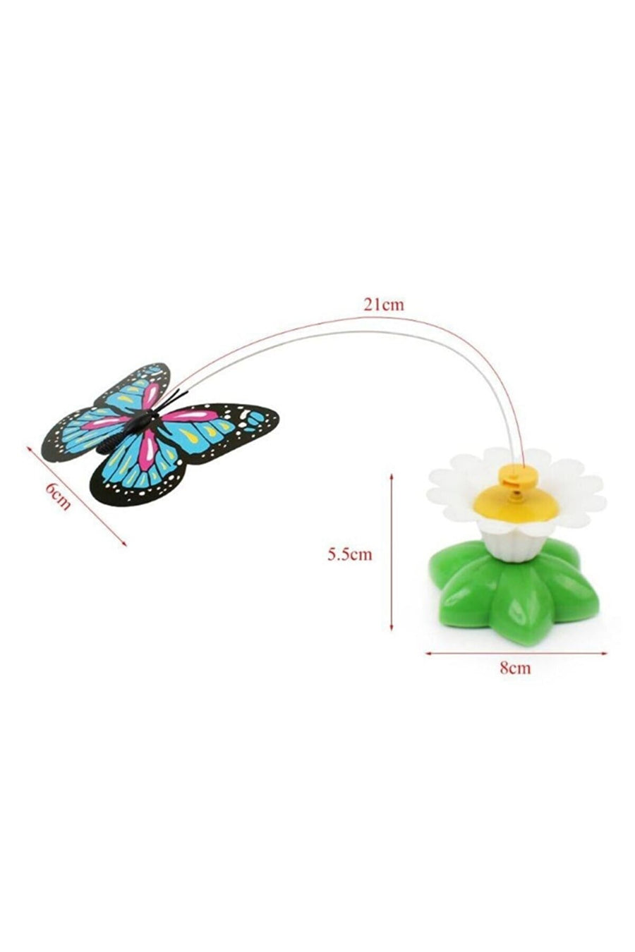 3'lü Paket – Hareketli Pilli Kelebek Kedi Oyuncağı