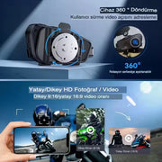Q28 Kameralı Motosiklet Kask Kulaklığı – görsel 2