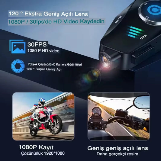 Q28 Kameralı Motosiklet Kask Kulaklığı – görsel 3