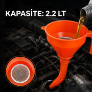 Çelik Süzgeçli Huni - Spiralli ve Sabit Borulu - 2.2 Litre Kapasite – görsel 3