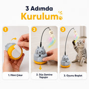 Kedi Şekilli Dönen Peluş Balıklı Olta Oyuncağı – görsel 2