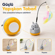 Kedi Şekilli Dönen Peluş Balıklı Olta Oyuncağı – görsel 5