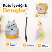 Kedi Şekilli Dönen Peluş Balıklı Olta Oyuncağı – görsel 4