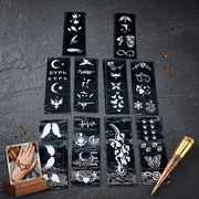 Karışık Desenli Tüp Kına Şablonu - 10'lu Paket - 8x20 cm – görsel 2