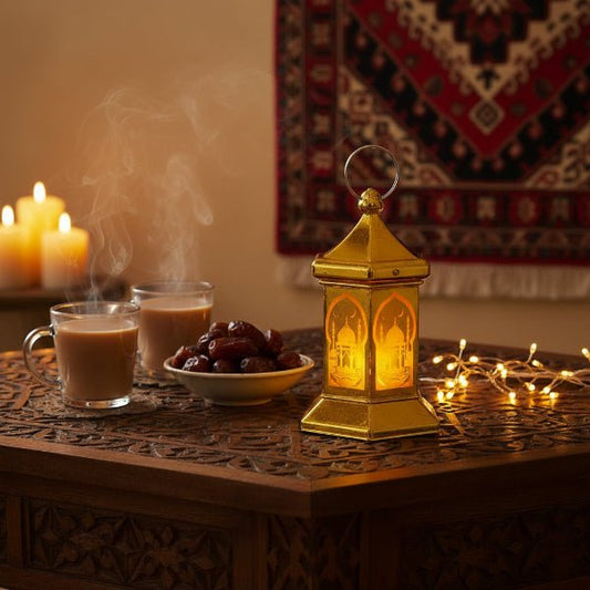 2'lü Paket – Ramazan Temalı Altıgen Kubbe LED Lamba | TıklaTut