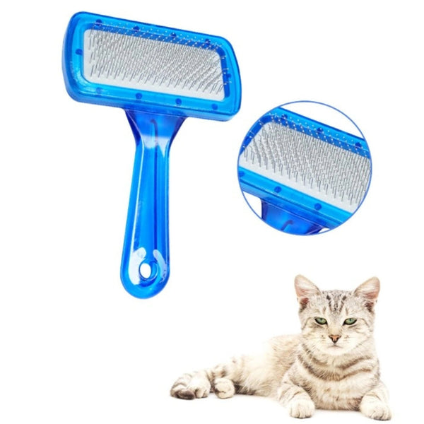 3'lü Paket – Kedi Köpek Tarağı - Evcil Hayvan Tüy Toplama Tarağı - Metal Uçlu