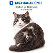 Kedi Köpek Tarağı - Evcil Hayvan Tüy Toplama Tarağı - Metal Uçlu – görsel 2