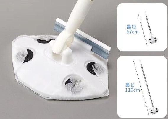 3'lü Paket – Islak Mendil Uyumlu Pratik Çek Çekli Mop