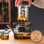 Akasya Saplı Demlik - 1200 ml - Borosilikat Cam – görsel 3
