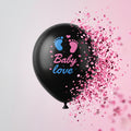 3'lü Paket – Pembe Konfetili Cinsiyet Balonu