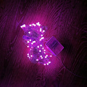 10m 100 Led Damla Uçlu Pembe Işık Şeffaf Kablo – görsel 2