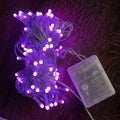2'lü Paket – 10m 100 Led Damla Uçlu Pembe Işık Şeffaf Kablo