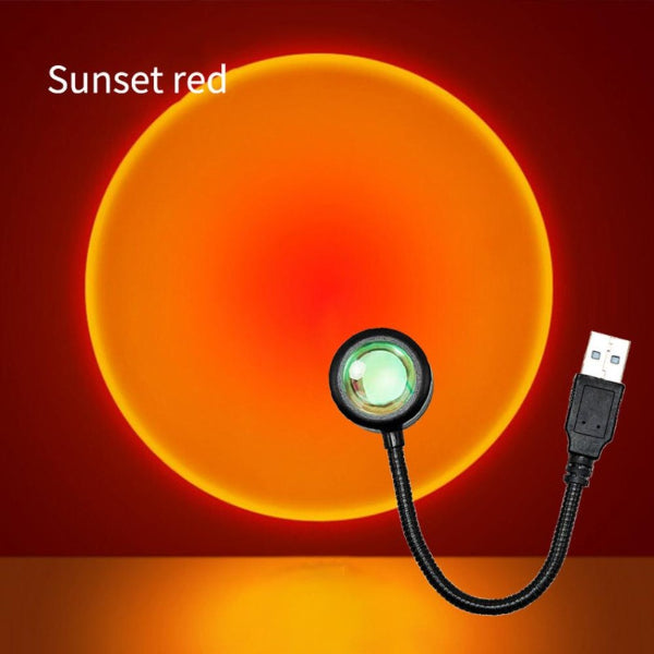2'lü Paket – Taşınabilir USB Sunset Gün Batımı Ambiyans Işığı Lamba