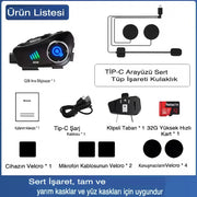 Q28 Kameralı Motosiklet Kask Kulaklığı – görsel 4